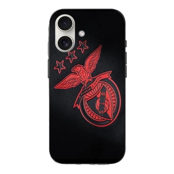 Coque - SLB Benfica - Iphone 16 - Sort - Fleksibel - Daglig beskyttelse Svart