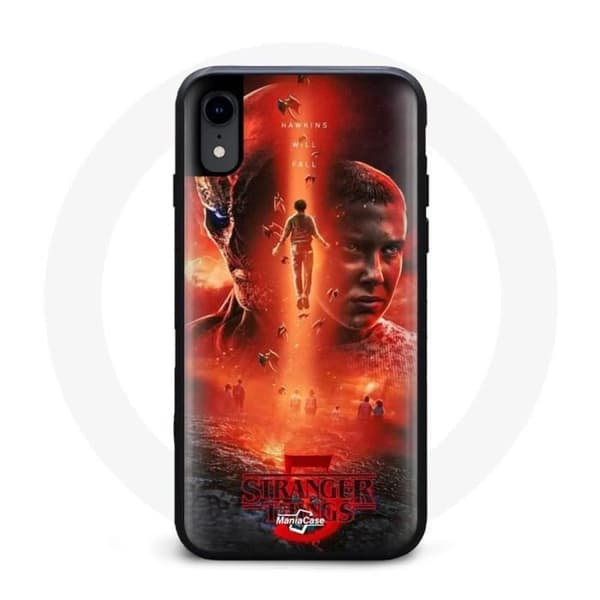 Cover til iPhone XR - MANIACASE - Stranger Things - Sort - Plastik - Harpiks