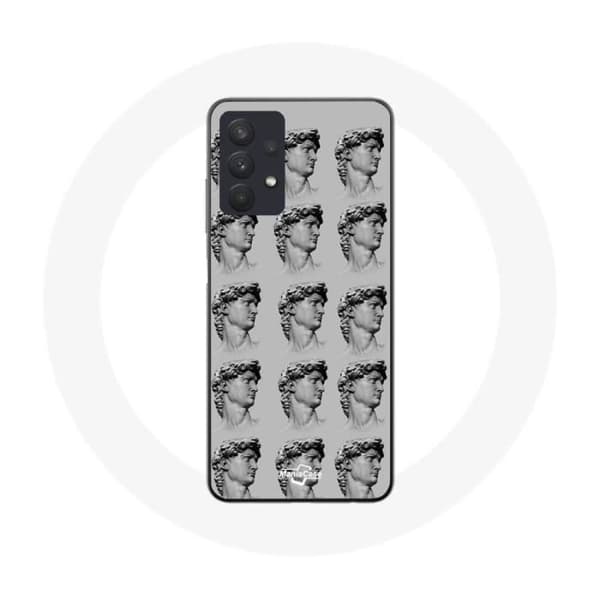 Skydd - MANIACASE - Samsung Galaxy A32 4G - Grå - Mjuk - Statyrmönster Grå