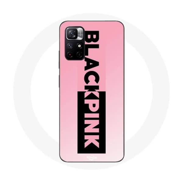 Coque Redmi Note 11 5G Blackpink-logotyp i rosa och svart Pink og sort