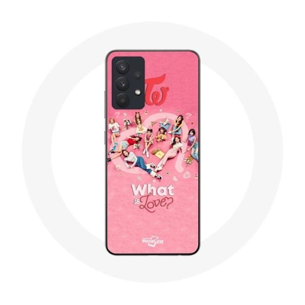 Coque för Samsung Galaxy A13 5G TWICE Logotyp Röd Affisch What Is Love