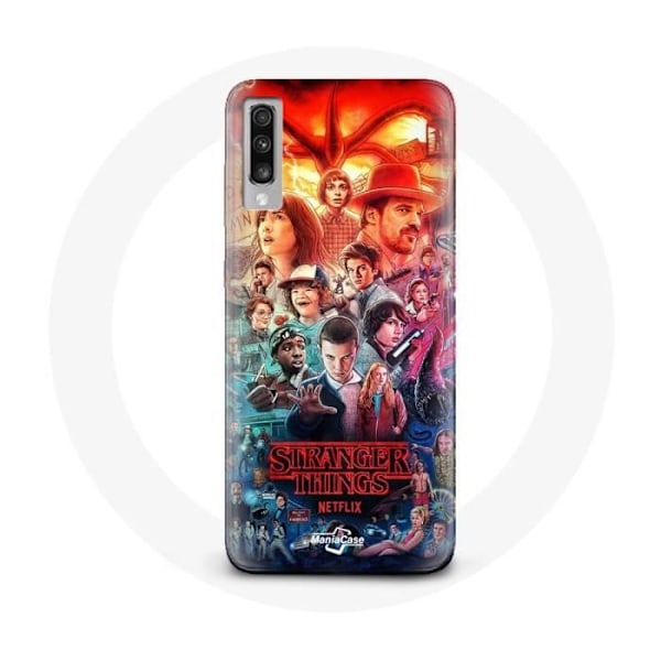 Coque för Samsung Galaxy A50 Stranger Things Teaser Säsong 4 Affisch Karaktärer Konst