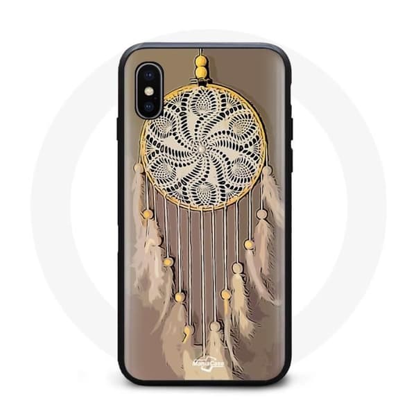 Iphone XS Max cover drømmefanger i kaffefarve
