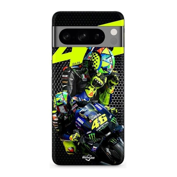 Coque - MANIACASE - Google Pixel 8a Pro - Flexibel - Svart - Valentino Rossi Logotyp Motogp monster Svart