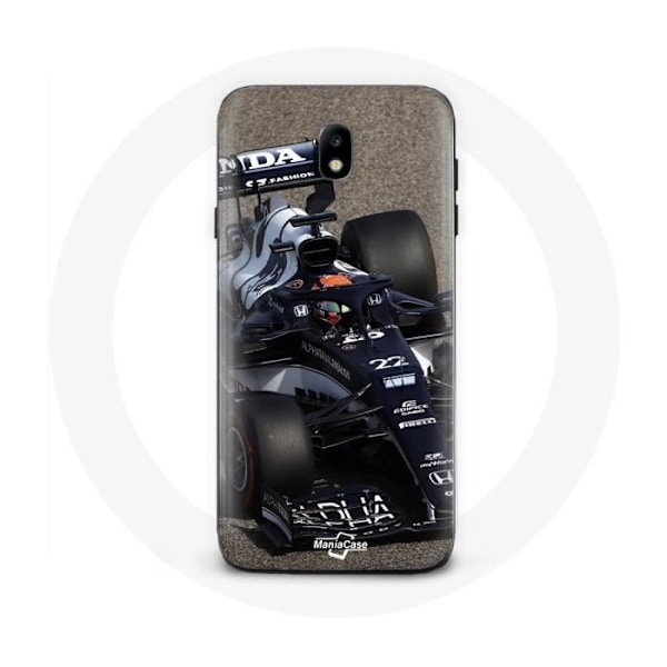 Skydd för Samsung Galaxy j7 2017 Formel 1 Yuki Tsunoda F1-förare Blå