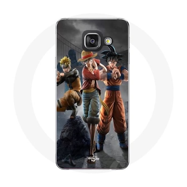 Coque Maniacase för Samsung Galaxy A3 2017 Sangoku naruto Luffy one piece Dragon Ball z 3D Anime manga