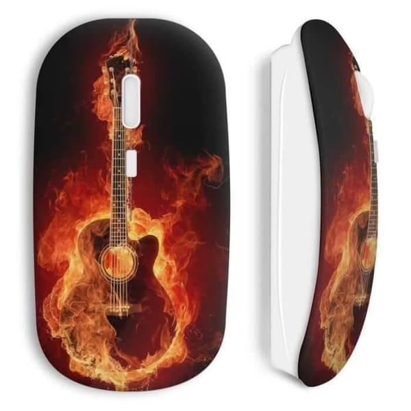 Trådlös mus Gitarr i brand