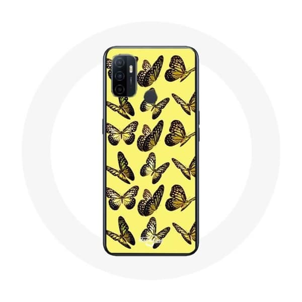Coque Oppo A53 Keltaiset Perhoset