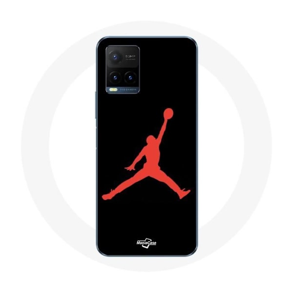 Coque för Vivo Y21s 2021 / Y21 2021 Michael Jordan Logotyp Röd