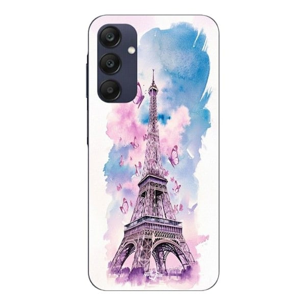 Coque - Maniacase - Samsung Galaxy A25 - Eiffeltorn - Fjäril - Flexibel Färgad
