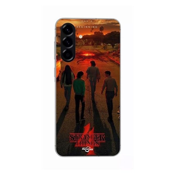 Coque - Maniacase - Samsung Galaxy A56 - Silikon - Svart - Stranger Things Säsong 4 Svart