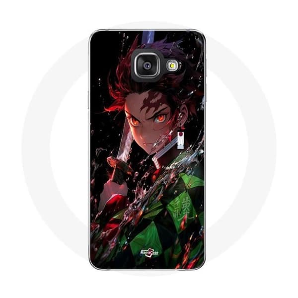 Coque - MANIACASE - Samsung Galaxy A3 2017 - Demon Slayer - Blød - Sort