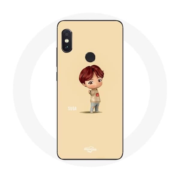Coque pour Xiaomi Redmi Note 5 Pro BTS TinyTAN Animation Suga