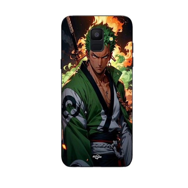 Coque Maniacase för Samsung Galaxy A8 2018 One piece Zoro manga anime 3D konst svart