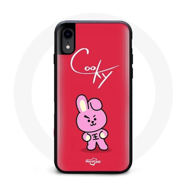 Skal för Iphone XR BTS Bangtan G Boys BT21 Cooky Röd Bakgrund