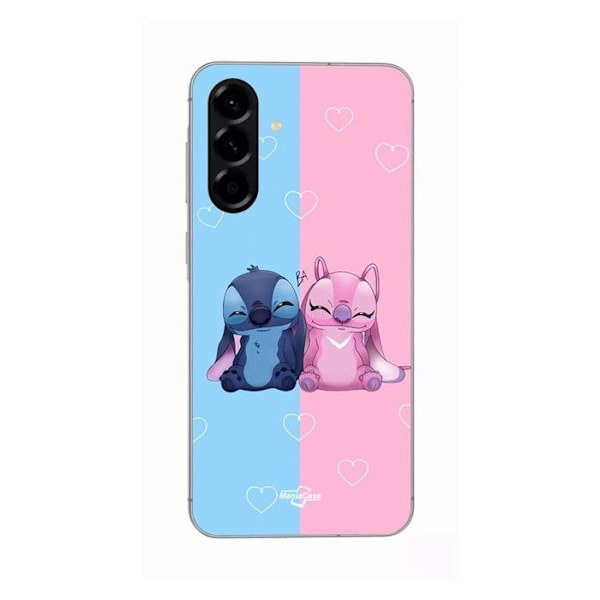 Coque - Maniacase - Samsung Galaxy A56 - Silikon - Mjuk - Stitch Söt ängel Svart