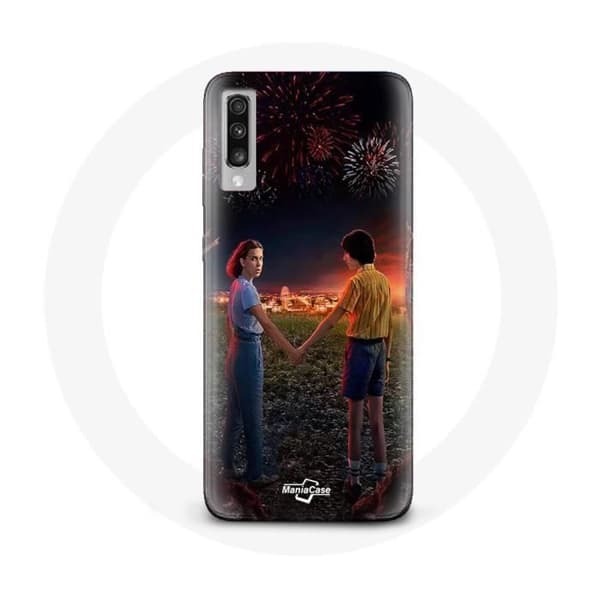 Coque - Samsung - Galaxy A70 - Souple - Noir - Stranger Things