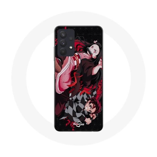 Coque Maniacase för Samsung A32 5g Demon Slayer Tanjiro Nezuko attack strid