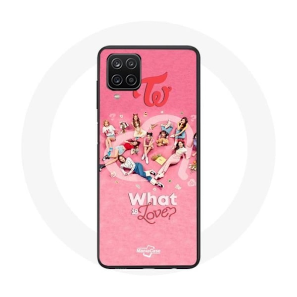 Skyddsfodral för Samsung Galaxy A12 TWICE Logotyp Röd Affisch What Is Love