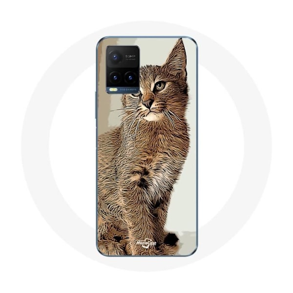 Coque för Vivo Y21s 2021 / Y21 2021 Siamesisk Kat Race