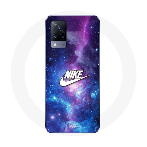 Coque Maniacase för Vivo V21 5G nike logotyp vit färgglad rymd