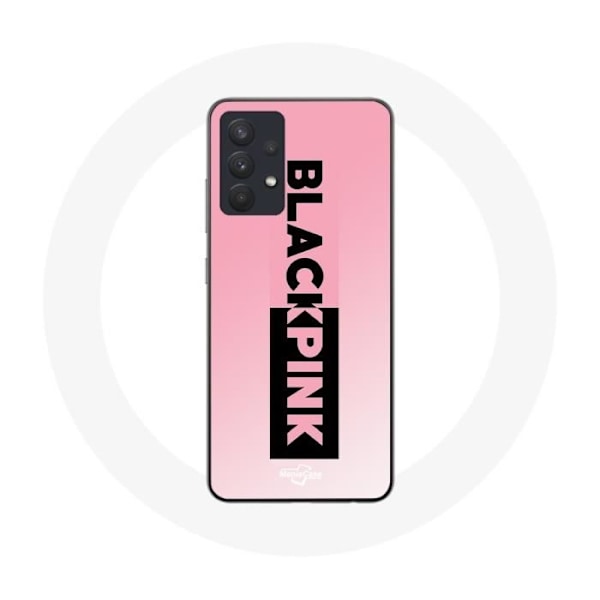 Coque för Samsung Galaxy A13 4G / A13 4G Lite Blackpink K-pop-grupp svart rosa logotyp rosa bakgrund