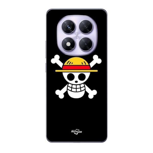 Coque - Maniacase - Xiaomi Redmi Note 14 Pro 5G - One Piece Flagga - Mjuk - Svart