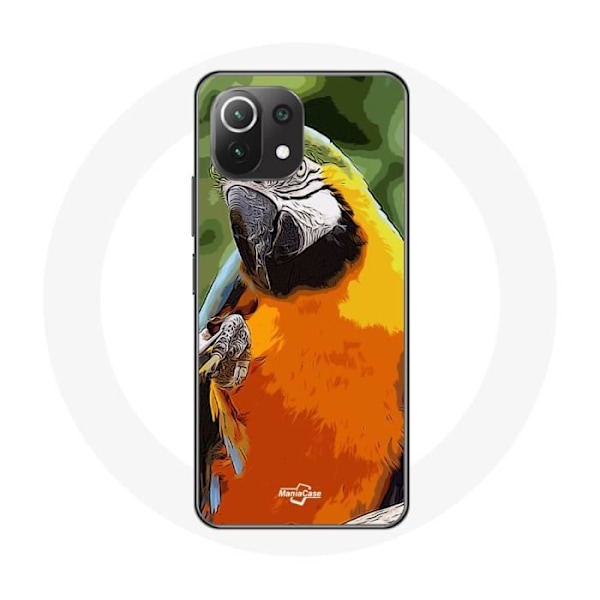 Skydd för Xiaomi Mi 11 Lite Aras Papegoja Orange Grön