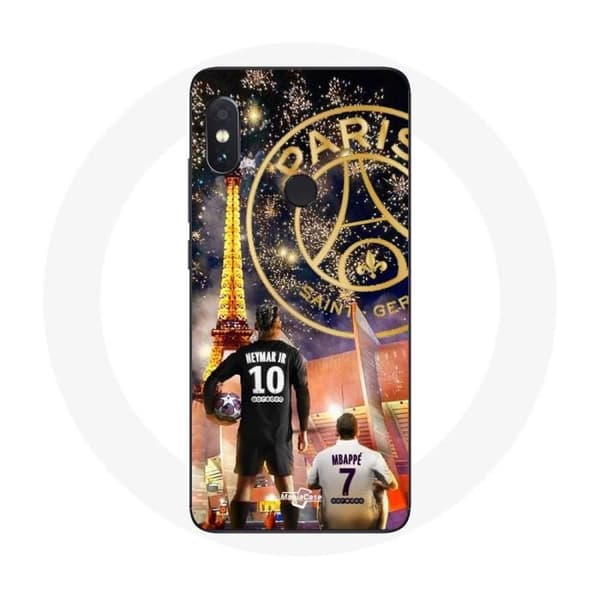 Coque Xiami Redmi Note 5 Pro PSG Neymar ja Mbappé Hyvää joulua