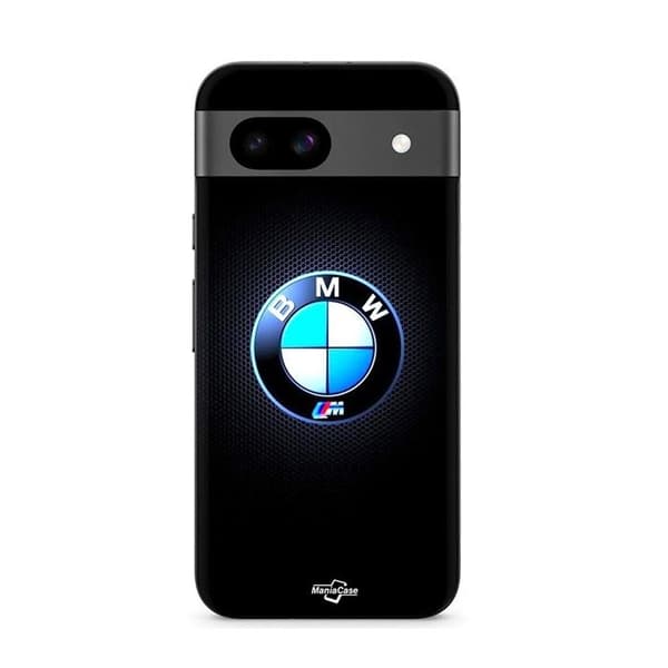 Skal för Google Pixel 8a Bmw Logo M lysande kolfiber svart