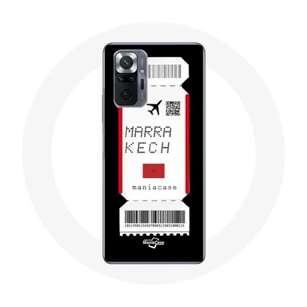 Coque för Xiaomi Redmi Note 10 Pro Flygbiljett Marrakech Marocko