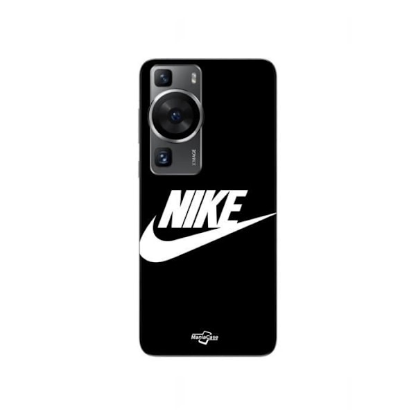 Coque Huawei P60 nike-logotyp vit fram svart Maniacase