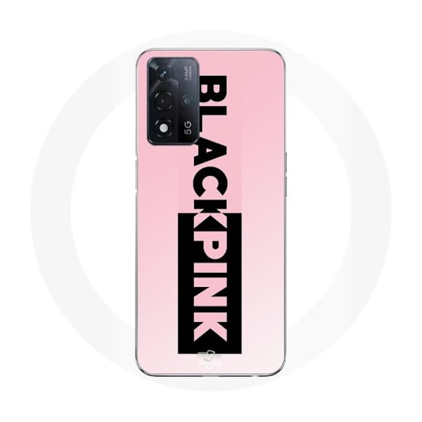 Smartphonefodral - Maniacase - Oppo A93s 5G - Svart - Blackpink-logotyp - Mjuk Svart, Rosa