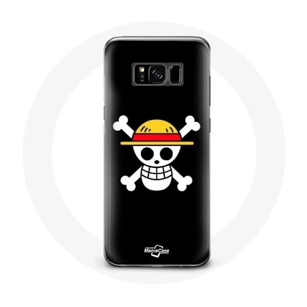Coque för Samsung Galaxy S8 plus One Piece Manga Dödskalle Svart Bakgrund