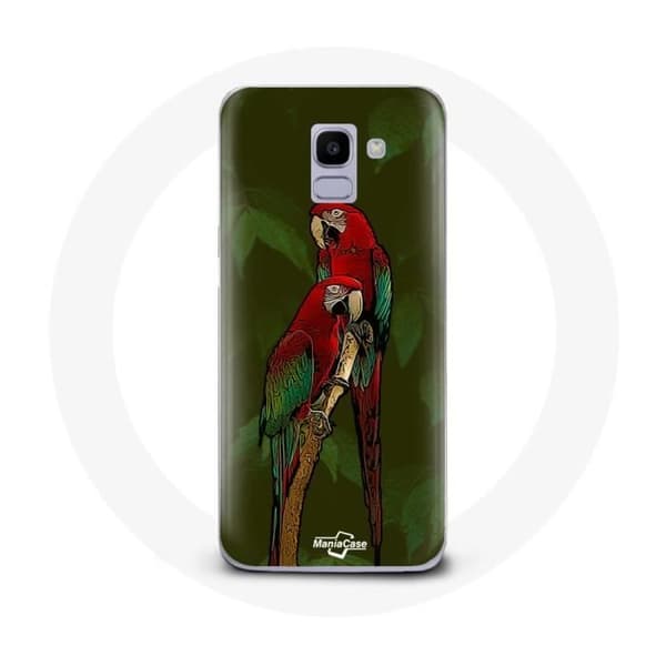 Coque pour Samsung Galaxy A8 2018 Pionus Perunat Red