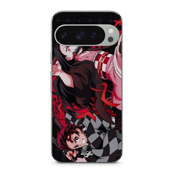 Coque - MANIACASE - Google Pixel 9 Pro - Silikon - Mjuk - Demon Slayer Svart