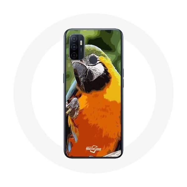 Coque Oppo A53 Aras Papegoja Orange grön