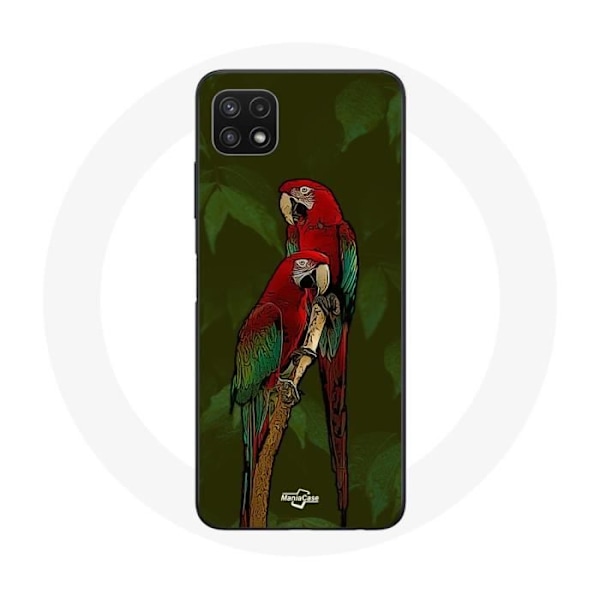 Coque - Pionus Papegoja - Samsung Galaxy A22 5G - Röd - Mjuk - Skydd Röd