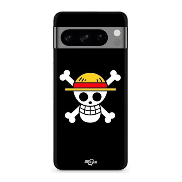 Coque - MANIACASE - Google Pixel 8a Pro - Mjuk - Svart - One Piece Flagga Svart