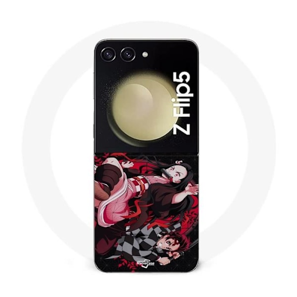 Coque Samsung Galaxy Z Flip5 Demon Slayer Tanjiro Nezuko attack kamp