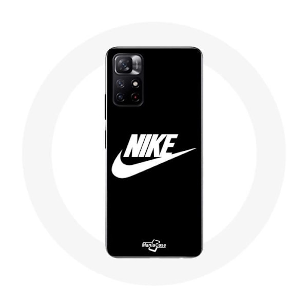 Coque för Xiaomi Redmi Note 11s 5G Nike-logotyp vit på svart bakgrund