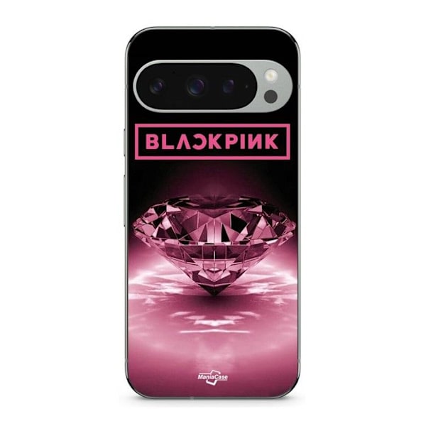 Coque - MANIACASE - Google Pixel 9 Pro XL - Silikon - Mjuk - Svart och rosa diamant Svart