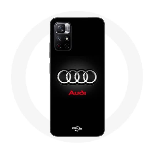 Coque - Audi - Redmi Note 11 5G - Flexibel - Grå och Röd - Bilens logotyp Grå och röd