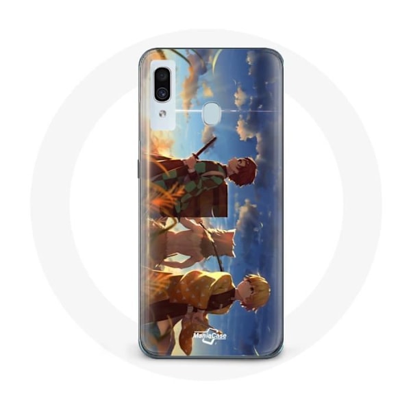 Coque för Samsung Galaxy A20e Tanjiro Inosuke och Zenitsu Demon Slayer Kimetsu no Yaiba Anime Manga