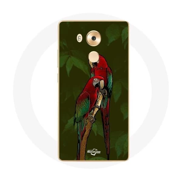 Skydd för Huawei Mate 8 Röd Pionus Papegoja