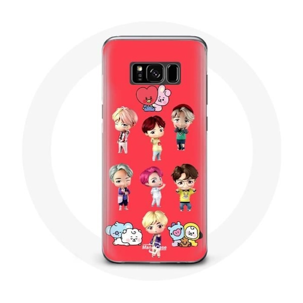 Coque för Samsung Galaxy S8 Plus BTS TinyTAN Animation BT21 Affisch
