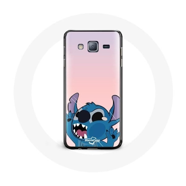 Fodral - Samsung - Galaxy J3 2016 - Mjuk - Rosa - Motif Stitch Rosa