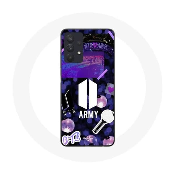 Coque - BTS - Samsung Galaxy A32 4G - Sval - Vit - Armé-logotyp