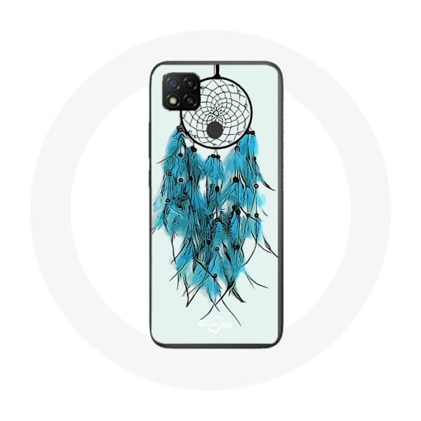 Coque Xiaomi Redmi 9C Drömfångare Blå Vit Bakgrund