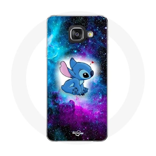 Coque - Maniacase - Samsung Galaxy A3 2017 - Svart - Mjuk - Stitch ohana färgglad Svart, Färgglad